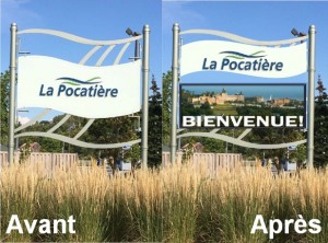 La différence entre le panneau actuel et celui qui sera installé.