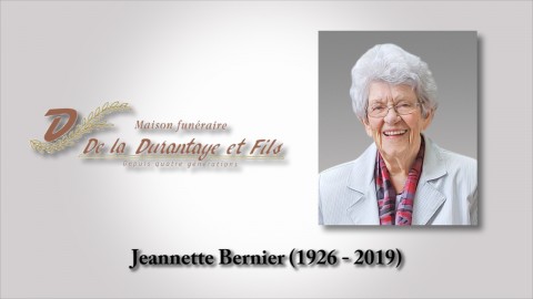 Jeannette Bernier (1926 - 2019)
