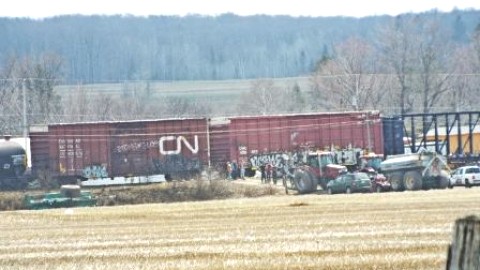 Accident impliquant un train et un véhicule agricole à La Durantaye