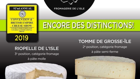 La fromagerie de L’Isle se distingue de nouveau! 