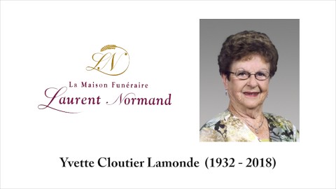 Yvette Cloutier Lamonde  (1932 - 2018)