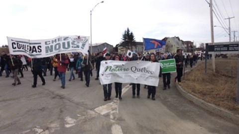 450 manifestants à Cacouna contre le projet de port pétrolier de TransCanada