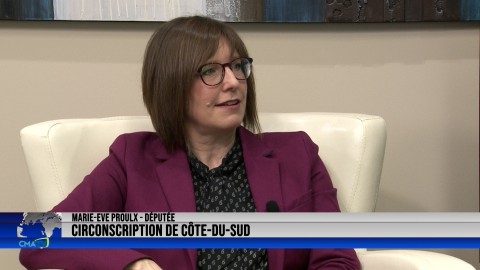 Entrevue - Marie-Eve Proulx, députée de Côte-du-Sud - 4 mars 2022