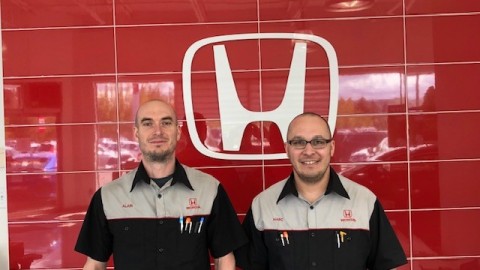  Deux techniciens de Honda Degiro de Montmagny récompensés par Honda Canada 