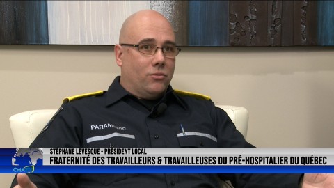 Entrevue - Stéphane Lévesque, Président local - Fraternité des travailleurs et travailleuses du préhospitalier du Québec - 24 novembre 2021