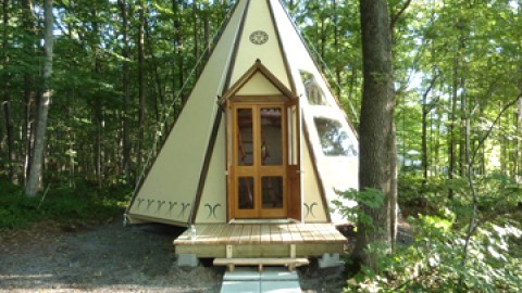 Glamping et géocaching au F'esturgeon de L'Isle-aux-Grues