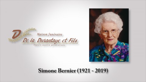 Simone Bernier (1921 - 2019)