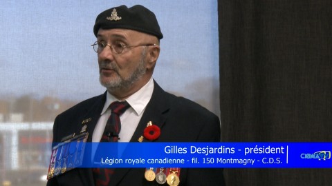 Entrevue - Gilles Desjardins, prés. Légion Royale Canadienne #150 Montmagny C.D.S. - 29 octobre 2024