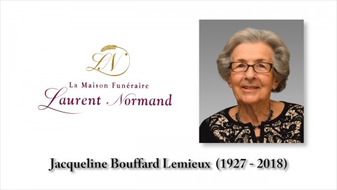 Jacqueline Bouffard Lemieux (1927 - 2018)