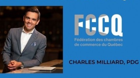 Charles Milliard, PDG de la Fédération des Chambres de commerce du Québec était en visite à Montmagny