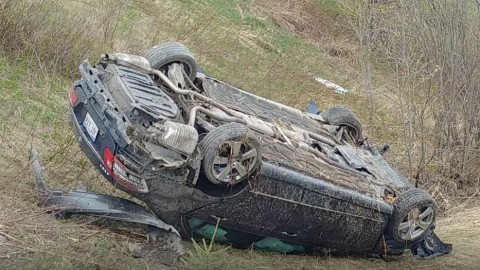 Capotage avec blessé grave sur l’autoroute 20 à Cap-Saint-Ignace