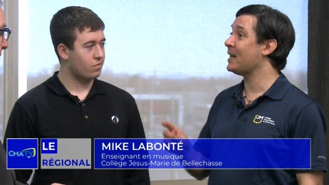 Entrevue - Alexis Gaudreau (étudiant) & Mike Labonté (professeur de musique) du Collège Jésus-Marie de Bellechasse - 5 mai 2025