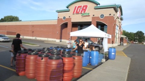 70 barils récupérateurs d'eau de pluie seront distribués  au magasin Coop IGA Extra de Montmagny 