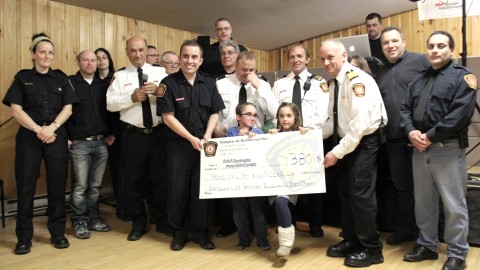 Les pompiers de Berthier-sur-Mer amassent 3 800 $ pour la dystrophie musculaire