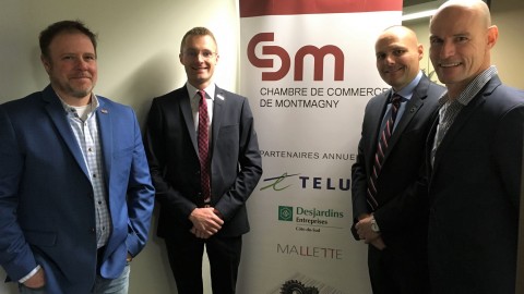 Desjardins Entreprises, Mallette et Telus réitèrent leur appui à la Chambre de Commerce de Montmagny pour 2020