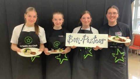 La Brigade Culinaire de l’École secondaire Bon-Pasteur passe en quart de finale