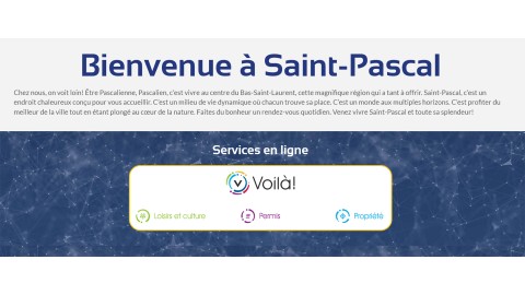 La plateforme Voilà! maintenant déployée à Saint-Pascal