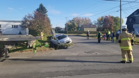 Collision entre deux véhicules à Sainte-Anne-de-la-Pocatière