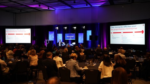 Rencontre économique des Chambres de commerce du Québec au Centre des congrès de Lévis. Selon les prévisions économiques, le Québec s’en irait vers un atterrissage en douceur