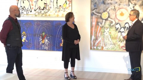 Entrevue - Jocelyn Landry & Huguette Vachon, exposition «L'île heureuse» de Jean-Paul Riopelle à la Bibliothèque de Montmagny - 25 août 2021