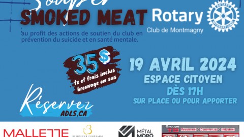 Le Souper Smoked Meat du Club Rotary est de retour