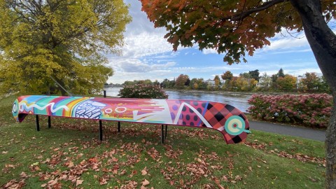 	            	Une œuvre d’art agrémente le circuit des 3 ponts à Montmagny 	            