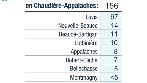 17 nouveaux cas positifs infectés par la COVID-19 en Chaudière-Appalaches