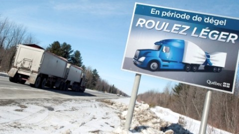 AVIS : début de la période de restriction des charges des véhicules lourds