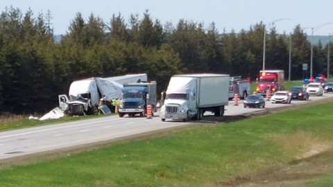 Collision impliquant un camion-remorque à Montmagny