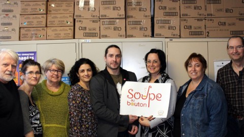 Centraide octroie 33 000 $ pour l’organisme Soupe au Bouton