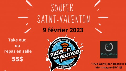 Un souper-Bénéfice de la Saint-Valentin au profit de la Maison des jeunes de Montmagny