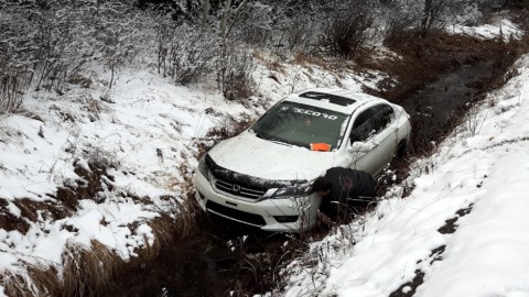 Sortie de route sur la 283 à Montmagny