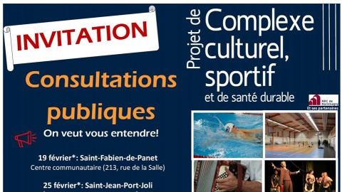 Des consultations publiques auront lieu pour le projet de Complexe culturel et sportif