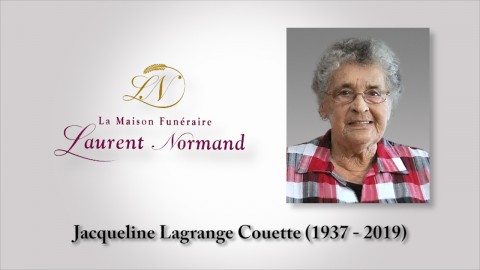 Jacqueline Lagrange Couette (1937 - 2019)