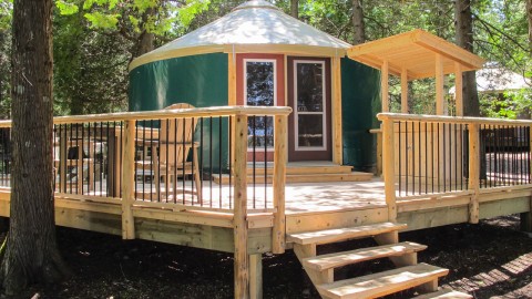 Des yourtes au Camping de la Pointe-aux-Oies Le prêt à camper arrive à Montmagny