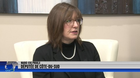 Entrevue - Marie-Eve Proulx, députée de Côte-du-Sud - 16 décembre 2021