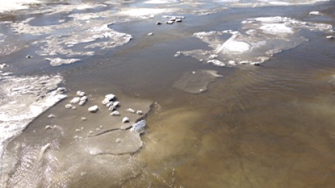 Une partie des glaces a maintenant quitté la rivière du Sud 