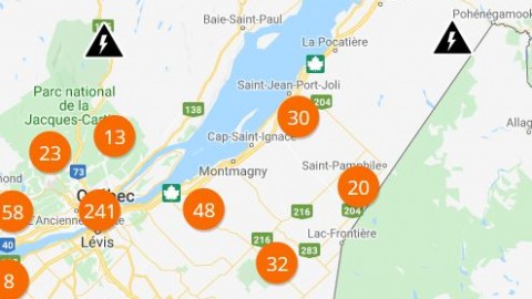 Bilan des pannes dans les MRC de Montmagny et de L’Islet causés par les vents forts 