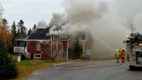 Incendie résidentiel à Notre-Dame-du-Rosaire