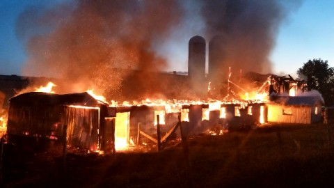 Feu à la ferme Marois de Cap-Saint-Ignace