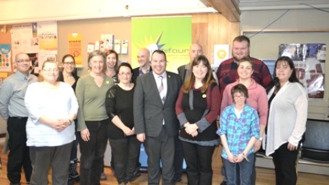 Dave Turcotte visite les CJE de la Côte-du-Sud