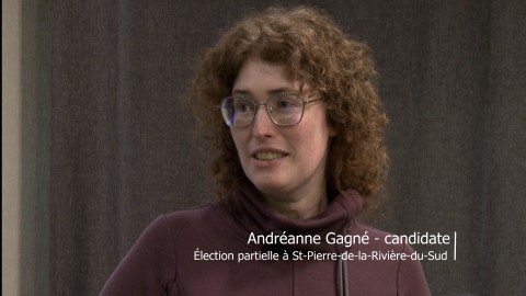Entrevue - Andréanne Gagné, candidate à l'élection partielle de St-Pierre-de-la-Riv.-du-Sud - 11 mars 2024
