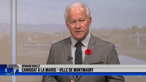 Entrevue - Bernard Boulet, candidat à la mairie de la Ville de Montmagny - 5 novembre 2021