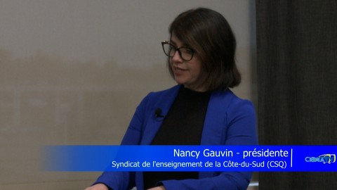 Entrevue - Nancy Gauvin, prés. Syndicat de l'enseignement de la Côte-du-Sud - 5 novembre 2024