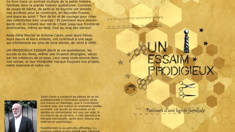 La Plume d'Oie Édition est heureuse d'annoncer le lancement du livre de Julien Caron