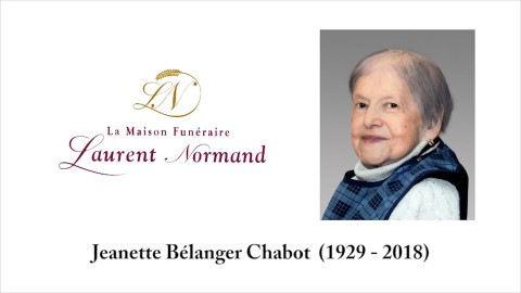 Jeanette Bélanger Chabot  (1929 - 2018)