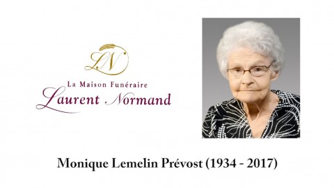 Monique Lemelin Prévost (1934 - 2017)