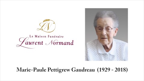 Marie-Paule Pettigrew Gaudreau  (1929 - 2018)