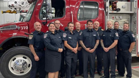 Sports : Les pompiers de KamEst marchent 36 km pour la Fondation André-Côté 