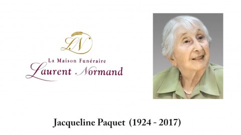 Jacqueline Paquet (1924 - 2017)